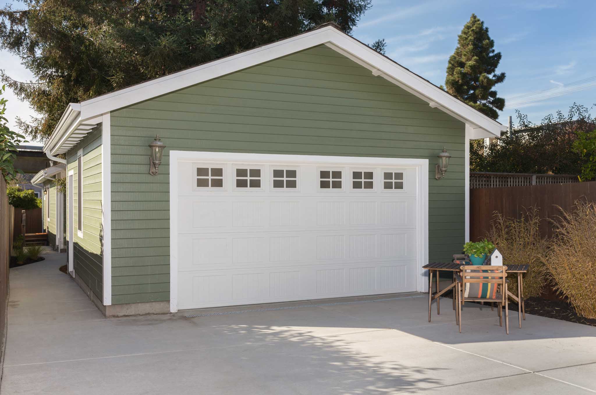 A recently remodeled garage, contact us for garage insulation.