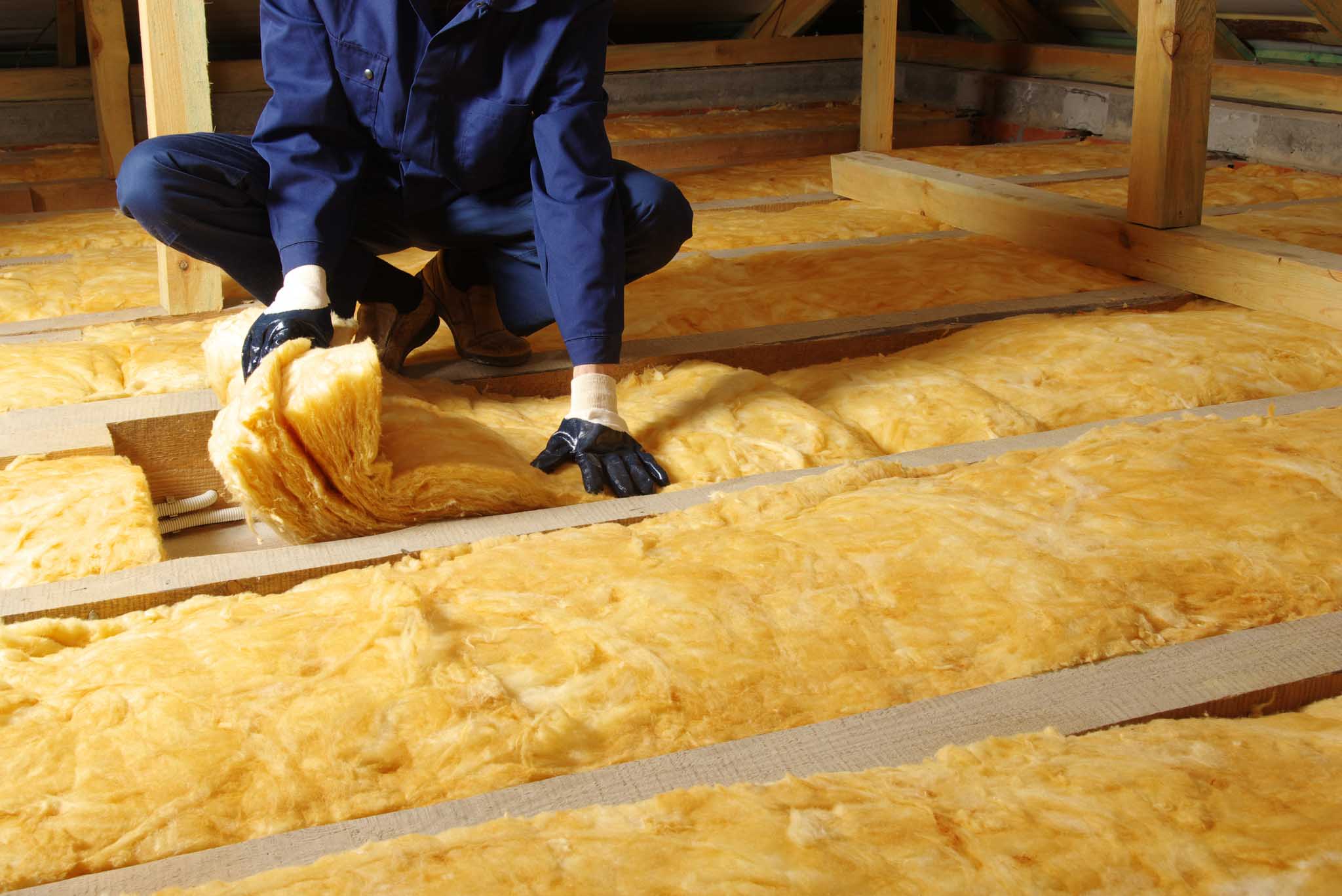 iFoam removing insulation attic.